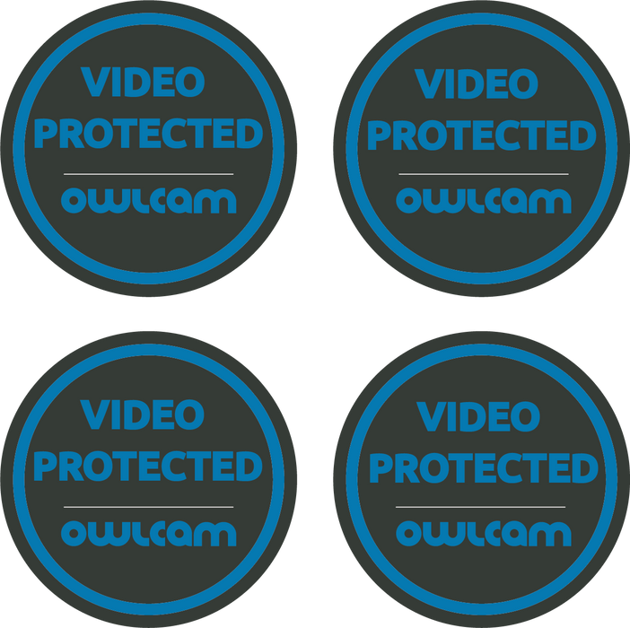 Owlcam Vehicle Security Stickers - 4 Pack